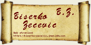 Biserko Zečević vizit kartica